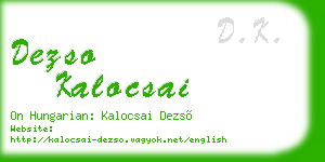 dezso kalocsai business card