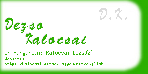 dezso kalocsai business card